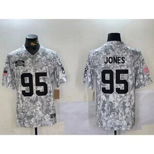 Mens Youths Kids Womens 95 Chris Jones Salute to Service Stitched Jersey